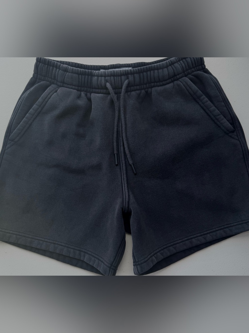 Abercrombie & Fitch Soft AF Essentials Shorts XS Washed Black Fleece Lounge